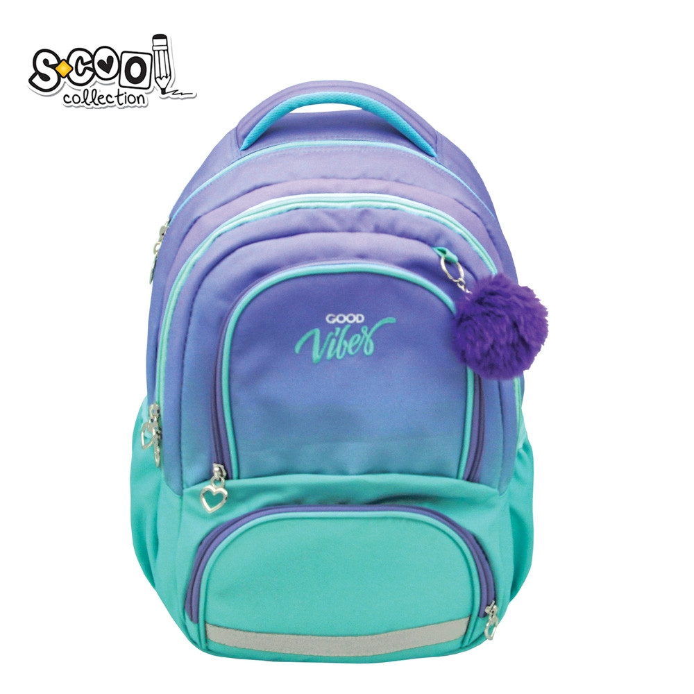 Ghiozdan ergonomic elevi, compartiment laptop, GOOD VIBES, 20 litri, 42x31x16 cm - imagine 4